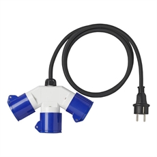 ProPlus Adapter Kabel Schuko-stik til 3 x CEE, 16A 1,5 M  